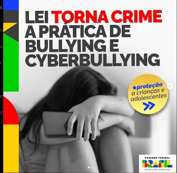 Bullying e cyberbullying são crimes sujeitos às penas de multa e reclusão
